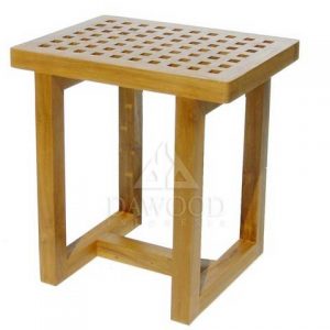 Teak Grate Shower Stool