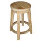 Teak Round Height Bar Stool