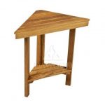DRLR-027 Teak Shower Shelves Corner Stool-Teak Wooden Furniture Indonesia