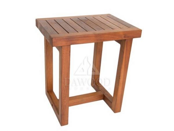 DRLR-028 Teak Spa Shower Stool-Teak Garden Furniture Indonesia Teak Spa Shower Stool