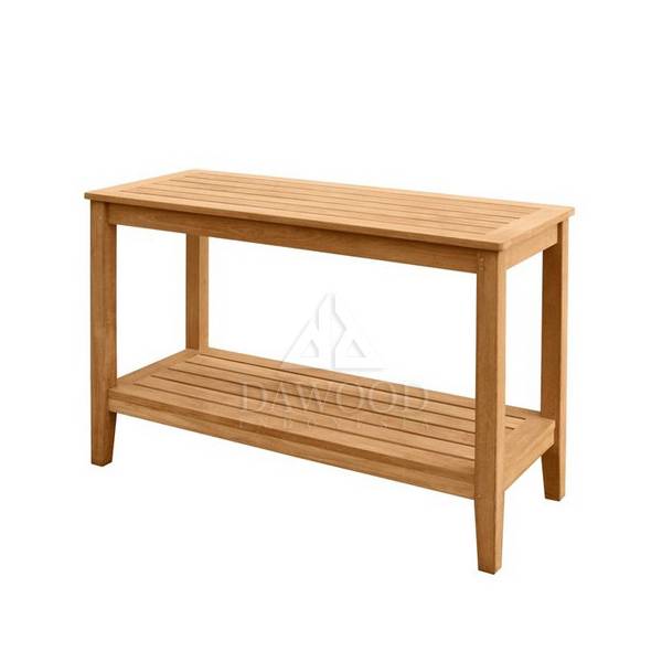 DTCL-008 Teak Console Table with Shelf Teak Console Table with Shelf