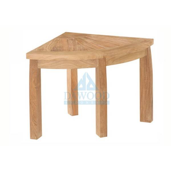 DTCS-006 Corner Teak Side Table-Jepara Teak Outdoor Indonesia Furniture Corner Teak Side Table
