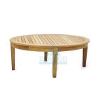 DTCS-017 Oval Teak Coffee Table-Jepara Teak Outdoor Indonesia Furniture