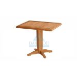 Square Round Leg Teak Dining Table