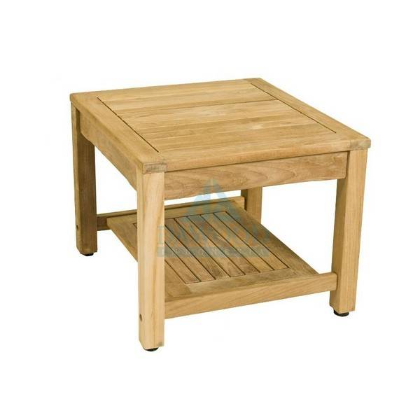 DTCS-043 Square Teak Garden Side Table-Jepara Teak Outdoor Indonesia Furniture Square Teak Garden Side Table