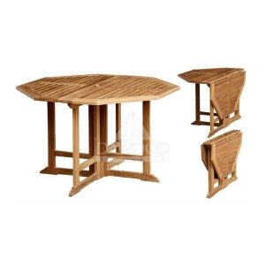 Octagonal Butterfly Teak Folding Table