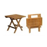 DTFN-010 Picnic Teak Folding Square Table 50X50X50cm-Jepara Teak Outdoor Indonesia Furniture