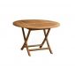 Round Classic Teak Folding Table