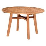 DTRO-005 Round Fixed Modern Teak Dining Table Dia.120X75cm-Indonesia Furniture manufacturers