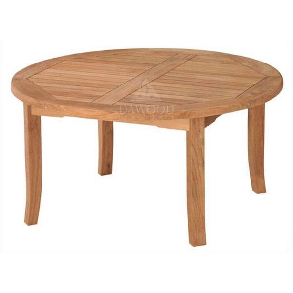 DTRO-006 Round Teak Outdoor Patio Coffee Table Dia.100X75cm-Indonesia Furniture manufacturers Round Teak Outdoor Patio Coffee Table