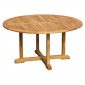 Round Simple Legs Teak Garden Dining Table