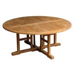 DTRO-011 Round Fixed Legs Teak Garden Dining Table Dia.180X75cm-Indonesia Furniture manufacturers
