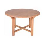 DTRO-013 Sasana Round Fixed Teak Table 150 Dia.150X75cm-Indonesia Furniture manufacturers