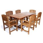 Teak-Rectangular-Table-6-Seater-Outdoor-Dining-Set