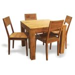 Teak-Square-Block-Table-4-Seater-Garden-Dining-Set